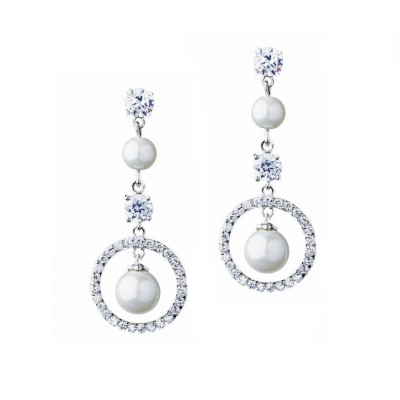 Harper Bridal Earring: Classic Pearl Drop Earrings